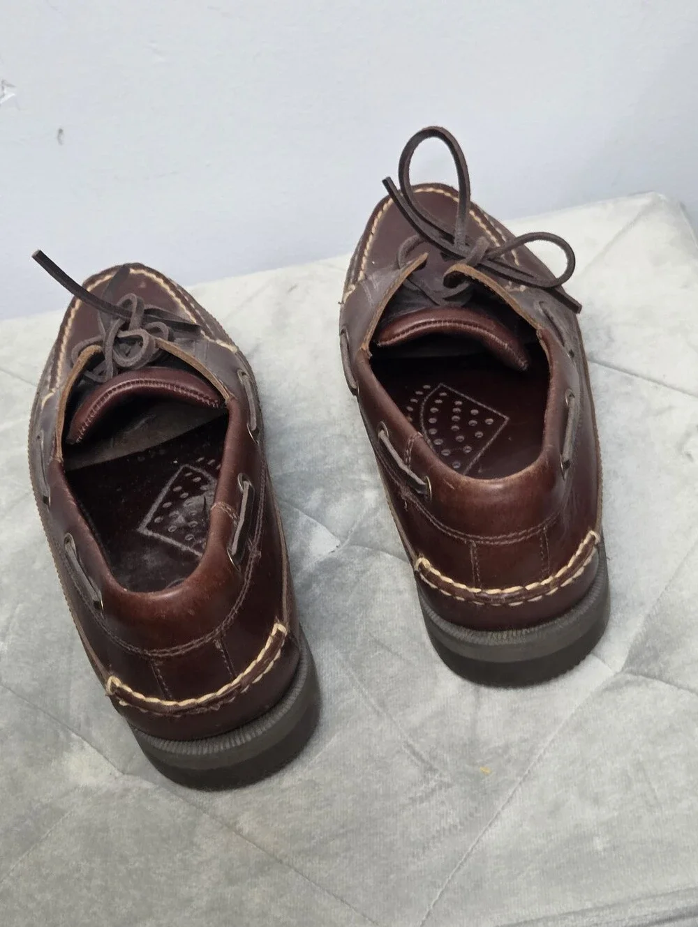 West Marine Nautical Gear Classic Men's Brown Leather Boat Shoes, Sz 8 M